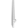 thumbnail image 4 of Ekena Millwork 64"W x 22-7/8"H x 2-3/4"P (Pitch 6/12) Peaked Cap 3 Spoke Architectural Grade PVC Combination Pediment, 4 of 8