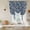White Gray Blue Navy Blue, variant on Light Blue Dandelion Tie Up Curtains 45 Inches Long, Kitchen Window Curtains Over Sink, Spring Flowers Modern Minimalist Small Window Curtains Shade Balloon Curtains Valances for Bedroom/Cafe 34"x45"