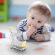 thumbnail image 4 of Mini carrito de compras de juguete para niños | Juguete de supermercado de juguete con bloques de madera giratorios de 360 grados | Juguete educativo de rol para niños pequeños, 4 of 4