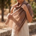 thumbnail image 4 of Yfalhf Women Lightweight Soft Cozy Shawl Scarf, Tassel Sun‑Protection Wrap, Soft Beach Cover‑Up for Summer Travel Vacation Daily Outing,Q, 4 of 5