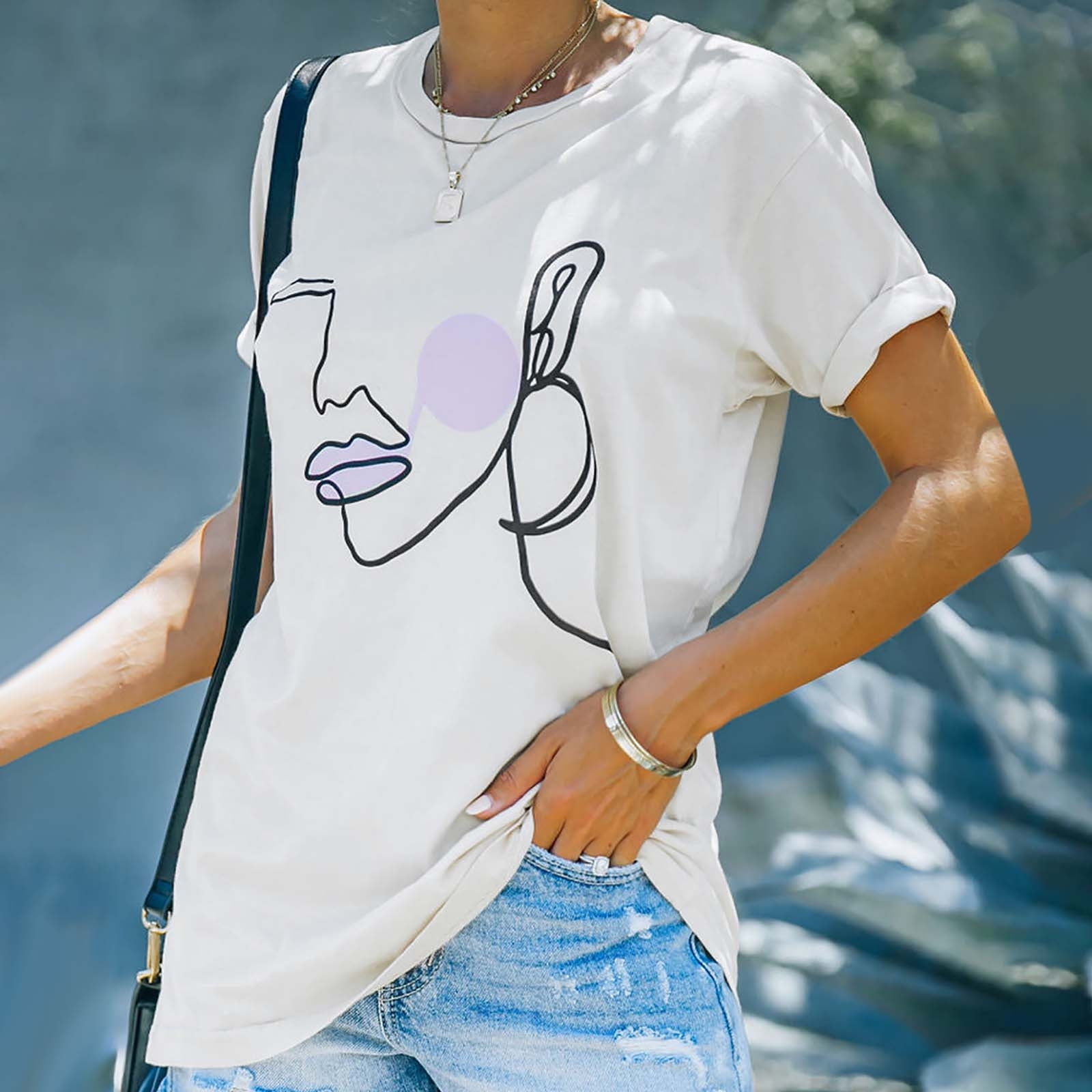 cute white short sleeve shirts