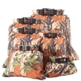 thumbnail image 1 of Eigraketly Bolsas de equipo de 6 piezas, diseño único, sacos secos para exteriores, deportes acuáticos portátiles, accesorios de kayak para canotaje, Deportes acuáticos hojas de camuflaje Eigraketly OD020800-07, 1 of 6