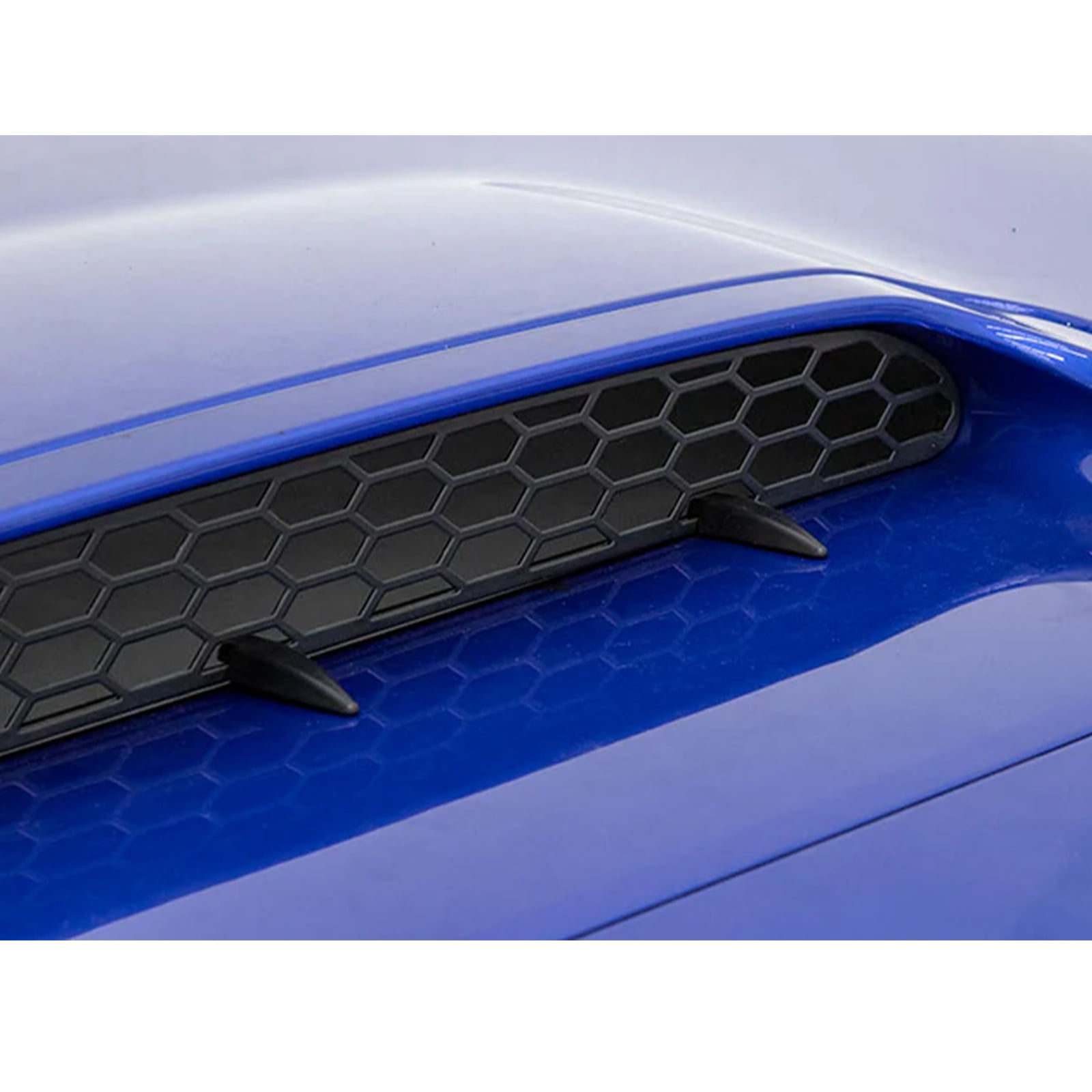 Ikon Motorsports Front Hood Air Vent Mesh Grille for 2015-2021 Subaru WRX & WRX STI 4th Sedan 4-Door Unpainted Black Polypropylene PP