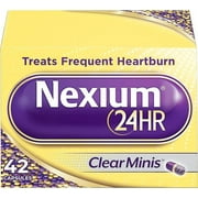 Nexium 24HR ClearMinis Acid Reducer Heartburn Relief Delayed Release Capsules For All-Day And All-Night Protection From Frequent Heartburn, Heartburn Medicine With Esomeprazole Magnesium - 42 Count