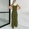 thumbnail image 4 of Patlollav Women'S Bib Overalls Casual Summer Sleeveless Strap Loose Wide Leg Jumpsuits with Pockets, 4 of 6