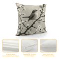 thumbnail image 4 of JEUXUS White Floral Elegant Flower Tree and Birds Picture Retro Printed on Both Sides Plush Pillowcase (Universal 1) White, 4 of 5