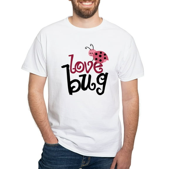 CafePress - Love Bug White T Shirt - Men's White Classic Cotton T-Shirts