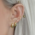 thumbnail image 3 of Multiple Sizes Bold Plain Hoop Earrings, 3 of 7
