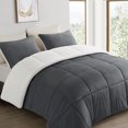INGALIK California King Sherpa Comforter Set, Soft Quilted Down