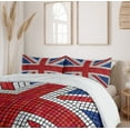 thumbnail image 6 of Ambesonne Union Jack Duvet Cover Sets, Mosaic British Flag, 2-Queen, Royal Blue Red White, 6 of 7