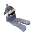 thumbnail image 3 of Gorro de peluche de invierno, bufanda, guantes, gorro de animal, bufanda, manoplas, conjunto, bufanda con capucha, gorro cálido Azul, 3 of 9