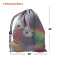 thumbnail image 4 of GSE Games & Sports Expert Grey 30""x40"" Heavy Duty Mesh Drawstring Bag Extra Large Sports Equipment Bag with Shoulder Strap for Soccer Basketballs Volleyballs Footballs Swimming Gear Laundry, 4 of 4