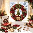thumbnail image 5 of Clearance! 3D Fabric Poke Wreath DIY Kit, 14" Christmas Wreath DIY Kit for Adults, Beginner-Friendly Holiday Wreath Making Kit & Door Decor (Tree), 5 of 6