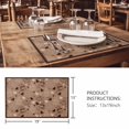 thumbnail image 3 of Placemats Set of 6, Brown Coffee Cup Woven Placemat, Linen Place Mats for Kitchen/Dining Tables, Vintage Coffee Beans Love Heart Washable Table Mats for Party, 3 of 8