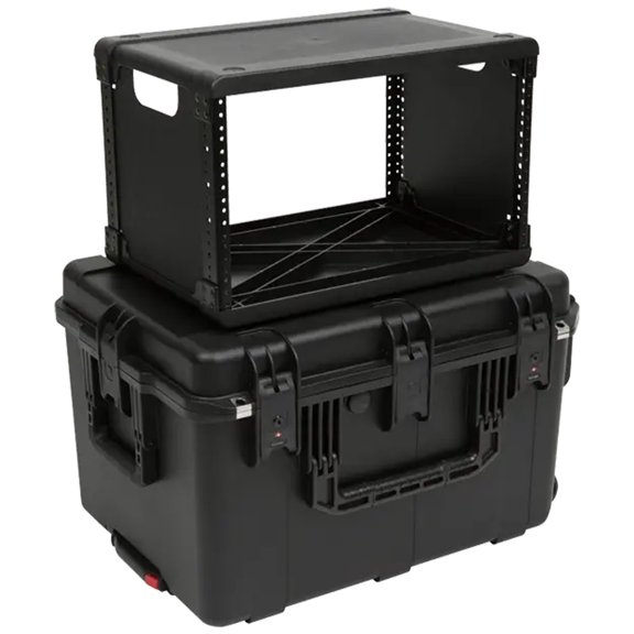 SKB 6U iSeries 13" Injection Molded Fly Rack with Built-In Wheels and Handle