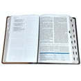 thumbnail image 5 of Nbla, Biblia de Estudio Macarthur, Leathersoft, CafÃ©, Interior a DOS Colores, Con Ãndice, Comfort Print, (Hardcover), 5 of 5