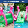 thumbnail image 4 of Giant Inflatable Flamingo Pool Slide w/Built-in Side Water Sprinklers for Kids- Extra Large Size (98"x 51"x 51") - Soft Landing Pad, Durable, Easy to Inflate - Perfect for Summer Party Outdoor Fun, 4 of 5