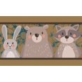 thumbnail image 1 of IBA Indianbeautifulart Brown Sloth|Bear & Rabbit Cartoon Printed Ribbon Trim 9 Yards Velvet Fabric Laces For Crafts Sewing Accessories 4 Inches, 1 of 2