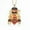 Black & Red, variant on Hot Double Gun Pirate Rudder Cowboy Skull Pendant Chain Crystal Gothic Necklace -Black & Red
