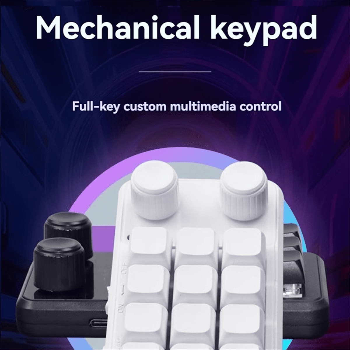 Programming Macro Custom Wired Keyboard RGB 12 Key Copy Paste Button Mini Gaming Keypad Hotswap Macropad Yellow+Black