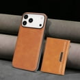 thumbnail image 5 of 2 In 1 Function Wallet Case for iPhone 17 Pro Compatible with MagSafe for Men Women, Detachable Magnetic Wallet Phone Case with Card Slots Holder, Support Magnetic Car Mount - Brown, 5 of 7