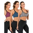 thumbnail image 2 of YouLoveIt 3 pack Women Sports Bra Removable Pad Yoga Bras Racerback Workout Crop Tops Active Gym Yoga Workout Sports Bras for Women Seamless Sports Bra, 2 of 6
