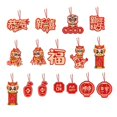 thumbnail image 1 of Chinese New Year Decoration Lion Dance Hanging Tag Chinese Lunar New Year Hanging Decoration,C, 1 of 5