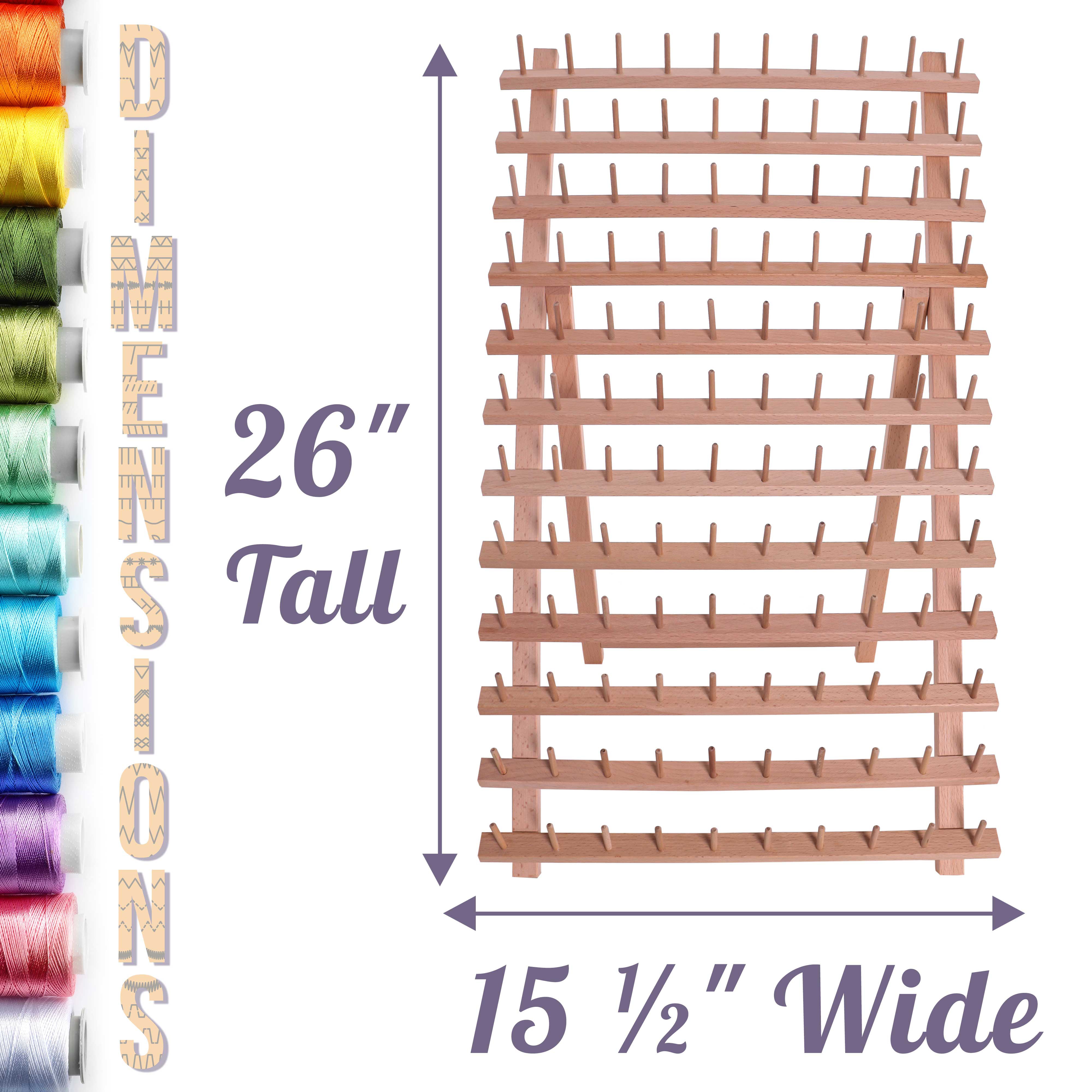 Braid Rack Wall Mounted 120 Spools Thread Embroidery Organizer