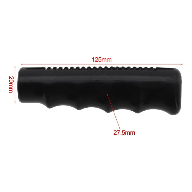 2 Pcs Poignées en Caoutchouc pour Brouette, Tubes Ronds Poignées de Remplacement Noires 125 x 20 mm