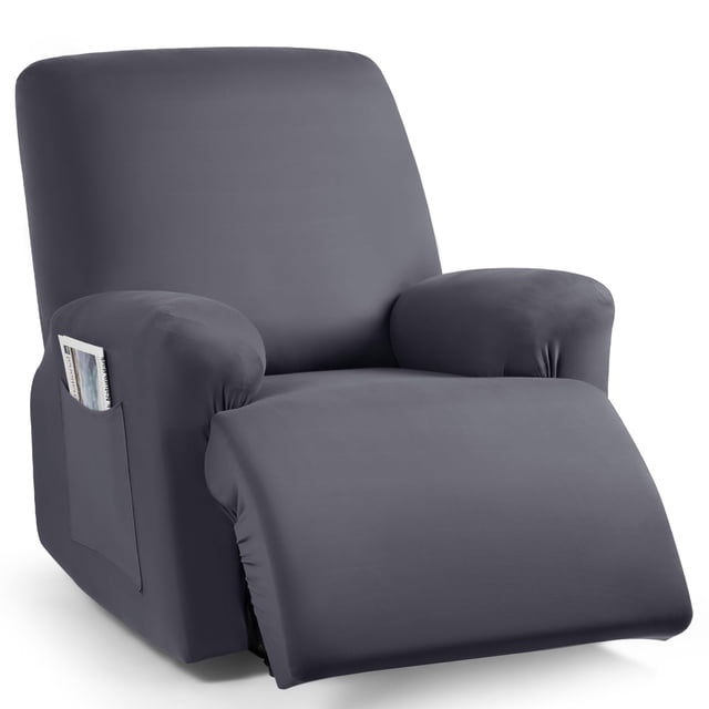 Funda para sillón reclinable TAOCOCO, 1 asiento, poliéster gris oscuro