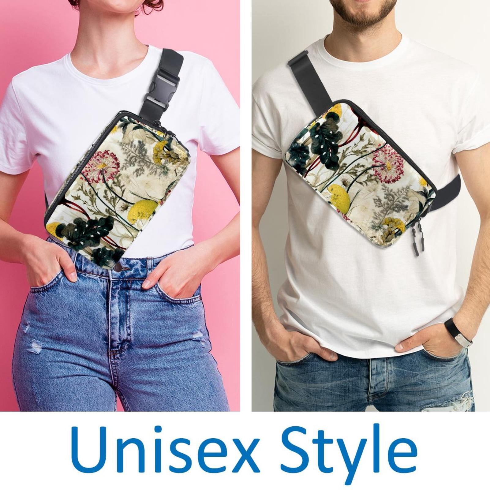 Ink plants Lightweight and Adjustable Running Belt Waist Pack Waist Bags for Unisex with Extension Strap
