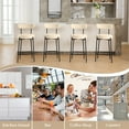 thumbnail image 4 of QinaQin Set de 2 bancos para isla de cocina de 27 pulgadas de altura, sillas para barra con respaldo, estilo industrial moderno para hogar, 4 of 6