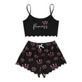 thumbnail image 4 of XIAONU Breathable Short Sleeve Pajama Set for Women Graphic Turn Down Collar Halloween Nightwear, 4 of 4