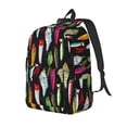 thumbnail image 1 of Disketp Colorful Fishing Lures print Canvas Backpack Lightweight Travel Daypack Student Rucksack Laptop Backpack-Medium, 1 of 5