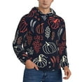 thumbnail image 2 of Balery Thanksgiving Pattern Mens Hoodie Kangaroo Pocket Hoodie Pullover Hooded Sweatshirt Ideal for Daily Wear Travel and Home-XX-Large, 2 of 7