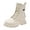 White, variant on Boys Girls Waterproof Combat Boots Lace Up Side Zipper Ankle Booties for Toddler/Little Kid/Big Kid White for Size 9