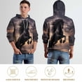 thumbnail image 6 of LAOLIUSN Novelty Horse Print Hoodie Animal 3D Pattern Sweatshirt Hooded Pullover with Pocket S-4XL, 6 of 7