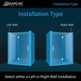 thumbnail image 4 of DreamLine Unidoor-X 50 in. W x 72 in. H Frameless Hinged Shower Door in Satin Black, 4 of 13