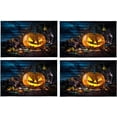 thumbnail image 4 of EREHome Ensemble de 4 Napperons Citrouille d'Halloween, Protecteur de Table 12x18 Pouces, 4 of 5