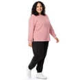 thumbnail image 4 of Terra & Sky Women's Plus Size Fleece Sweatshirt, Available in 1,2, and 3- Packs, Size 0X-4X, 4 of 12