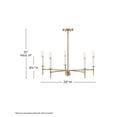 thumbnail image 6 of 83075LCB Lark Hux - 25W 5 LED Medium Chandelier-8.75 Inches Tall and 28 Inches Wide, 6 of 9