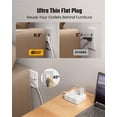 thumbnail image 4 of Cable de extensión, protector contra sobretensiones, regleta de alimentación de 3 m con puertos USB, 4 of 8
