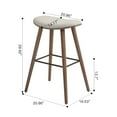 thumbnail image 6 of Set of 2 Belita Black Faux Leather Bar Stool with Black Metal Legs, 6 of 8