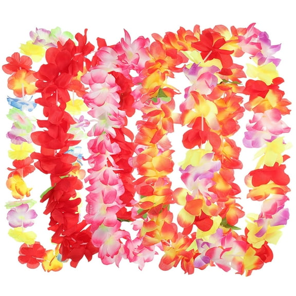 LABSERRON 5Pcs Hawaiian Leis Tropical Garland For Beach Dance And Party Favors Accessories