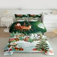 thumbnail image 2 of Manfei Happy Christmas Full Size Comforter Sets,Cartoon Snowman Bedding Comforter Set,Chic Xmas Tree Gifts Bedding Sets For Boys Girl,Microfiber Bedroom Decor Reversible,3pcs, 2 of 8