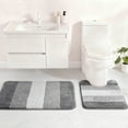 thumbnail image 6 of Exclusivo Mezcla Bathroom Rugs Mat 17x24, Extra Soft Non Slip Absorbent Water Microfiber Bath Rugs, Machine Washable Quick Dry Bath Mats for Bathroom Floor, Shower, Home Decor, Gradient Grey, 6 of 8