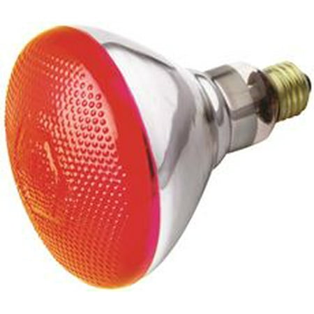 Red Hour Glass Satco Incandescent Reflector Lamp Br38, 100 Watt, 120 Volt, Medium Base, Red, 2,000 Average Rated Hours, 6 Per Case ()