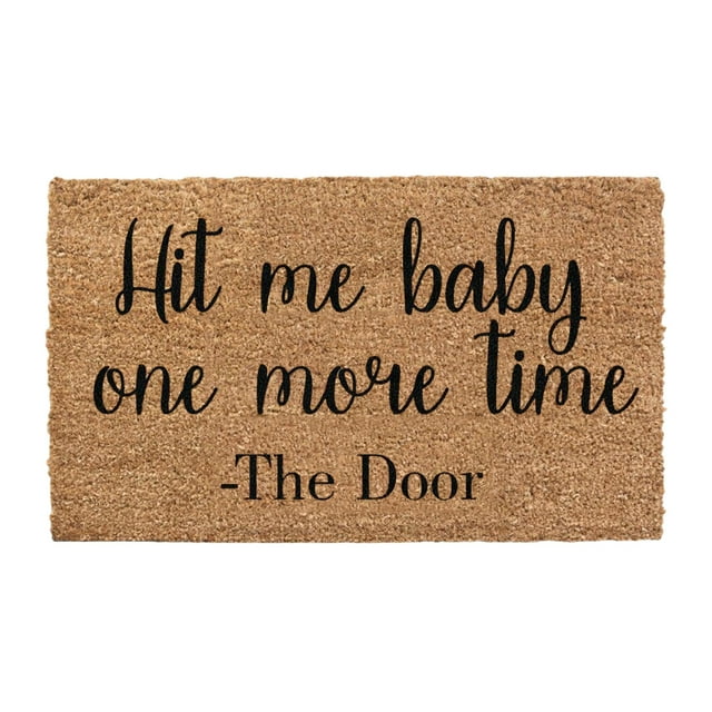 Welcome Doormat Interesting Monogrammed Floor Mat Text Retro Style Mat Thick and Non-Skid Machine Washable Kitchen Mat Anti slip Stair and Porch Decor Mats Simple Wildflower Small Fresh Style Mat