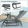 thumbnail image 6 of Gymax Patio Chaise Lounge Glider Recliner Chair Adjustable Sturdy Metal Frame Outdoor Grey, 6 of 9