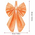 thumbnail image 3 of Under 4$! Orange Gingham Christmas Tree Topper Bow, 9.8 x 7.1 Inch Large Plaid Christmas Bow with Hanging Loop, Wreath Bow for Tree Door and Holiday Party Decor, 3 of 4